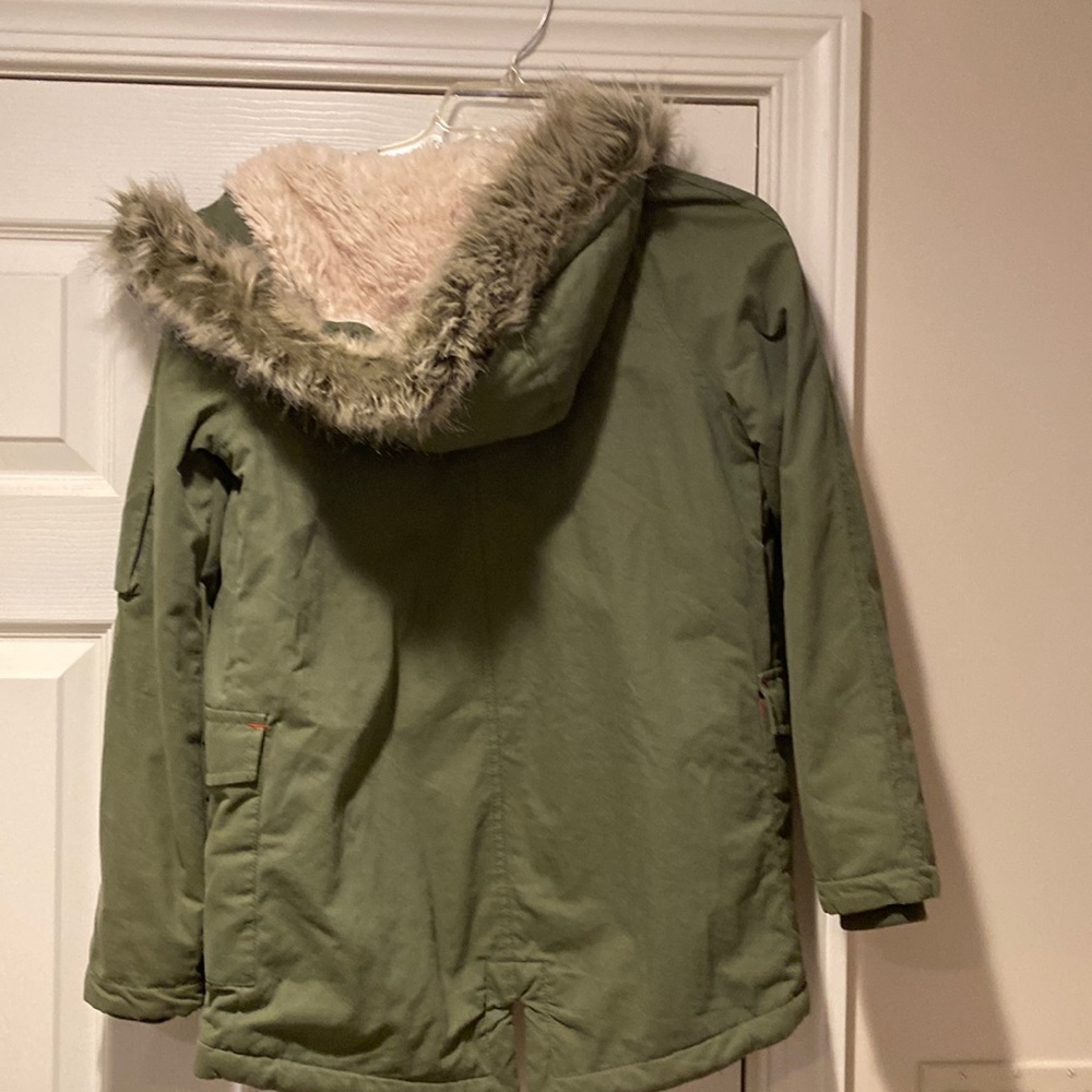 Girls winter coat with fur lined hood